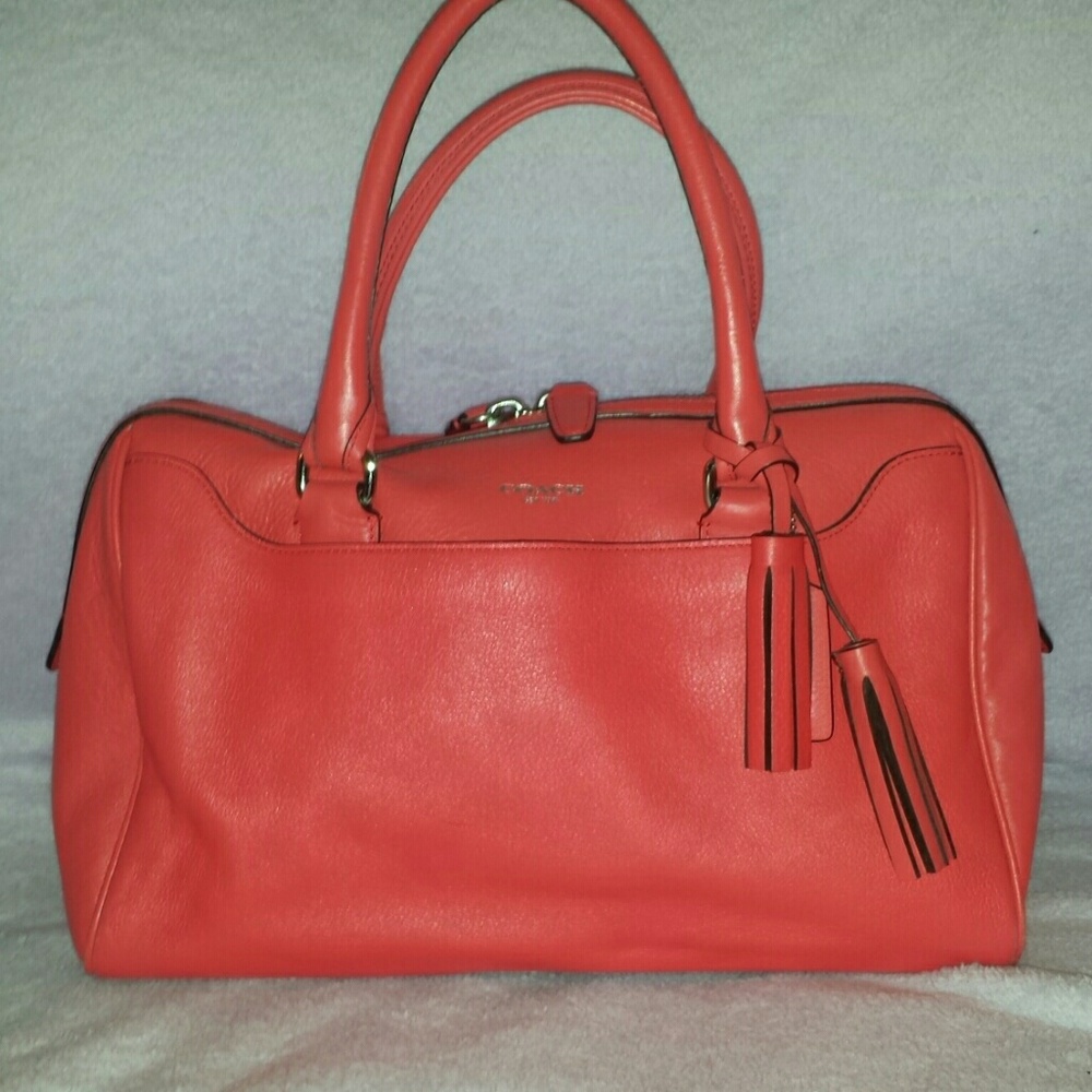 Coach Legacy Haley Coral pink tote